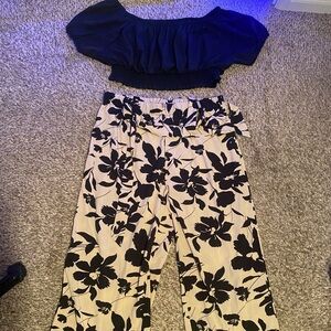 [NOT WORN] SHEIN Floral Print Two Piece Set